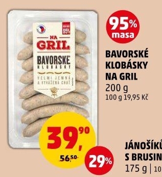 Bavorská klobása Na gril Penny