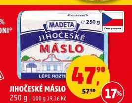Máslo Jihočeské Madeta
