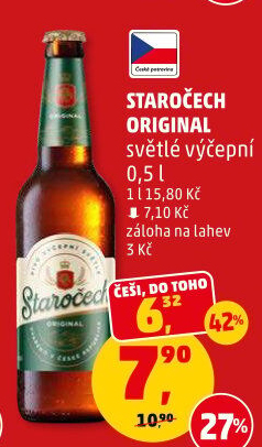 Pivo světlé výčepní Original Staročech