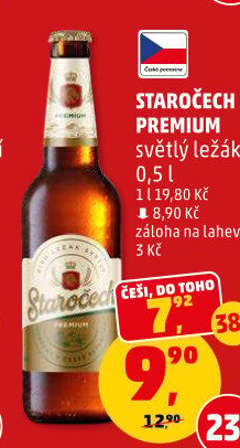 Pivo světlý ležák Premium Staročech