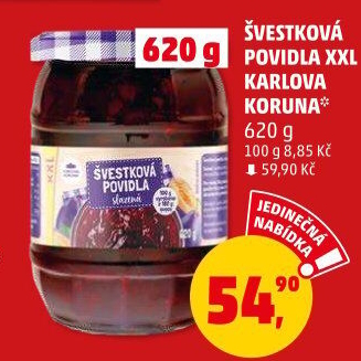 Povidla Karlova Koruna