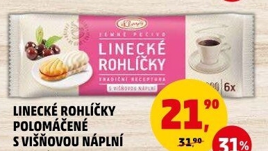Rohlíčky linecké Klasa Pekárny a cukrárny Klatovy