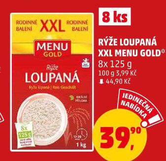 Rýže loupaná Menu Gold
