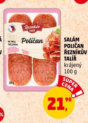 Salám Poličan Řezníkův talíř