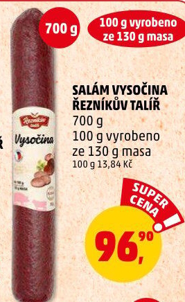 Salám Vysočina Řezníkův talíř