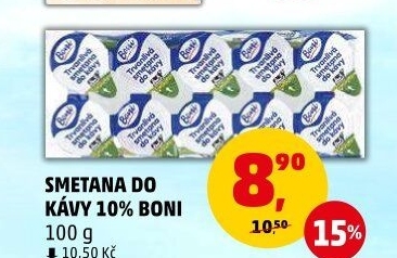 Smetánky do kávy Boni