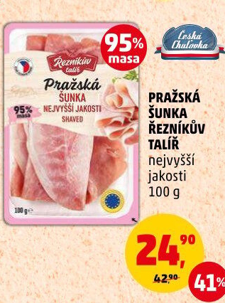 Šunka pražská nejvyšší jakosti Řezníkův talíř