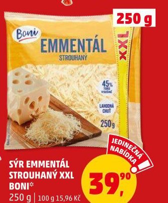 Sýr Ementál strouhaný Boni