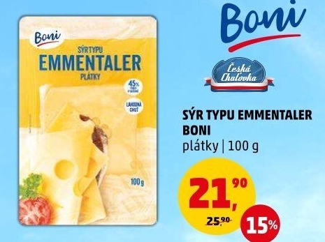 Sýr ementálského typu Boni