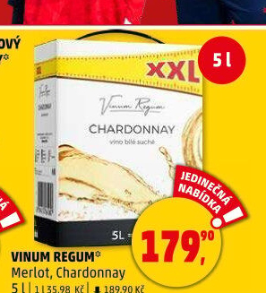Víno Merlot Vinum Regum - bag in box