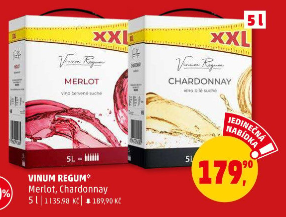 Víno Merlot Vinum Regum - bag in box