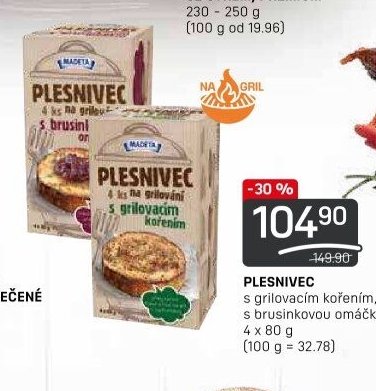 PLESNIVEC s grilovacím kořením, s brusinkovou omáčkou