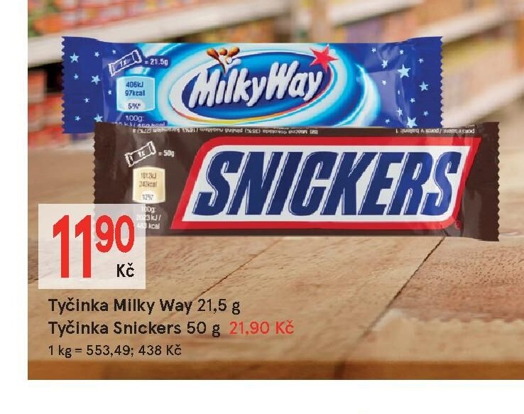 Tyčinka Milky Way 21,5 g