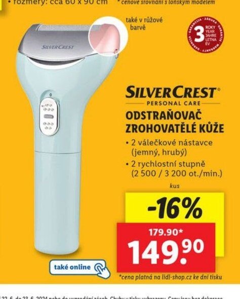 SILVERCREST PERSONAL CARE ODSTRAŇOVAČ ZROHOVATĚLÉ KŮŽE