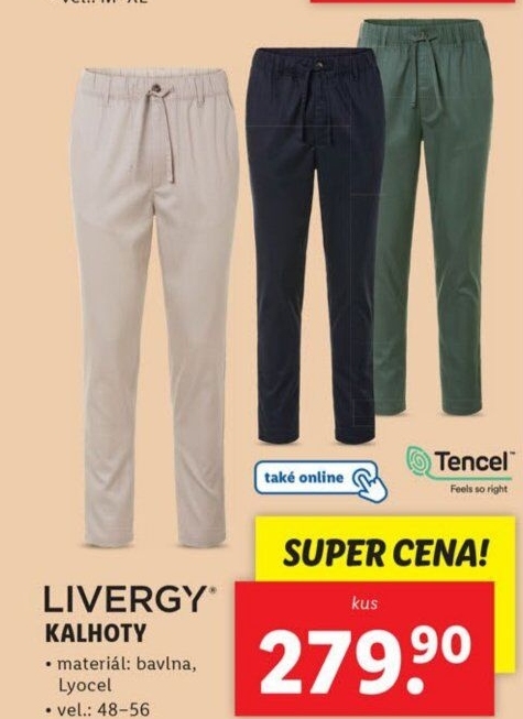 Pánské kalhoty Livergy - Lidl akcniletaky.com
