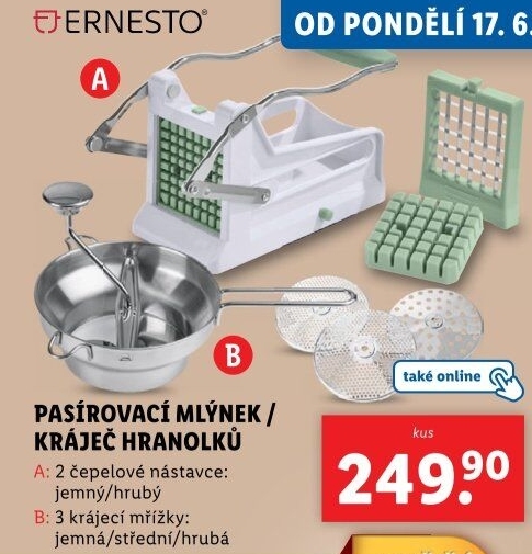 Pasírovací mlýnek Ernesto