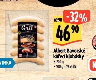 Albert Bavorské kuřecí klobásky