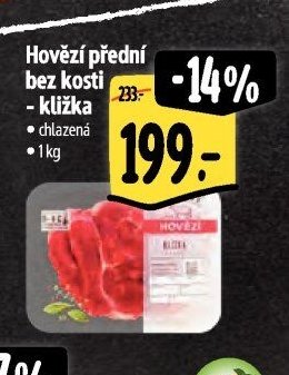Hovězí přední bez kosti - kližka