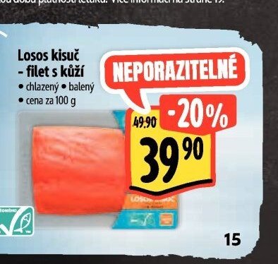 Losos kisuč - filet s kůží