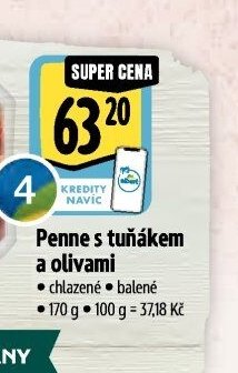 Penne s tuňákem a olivami