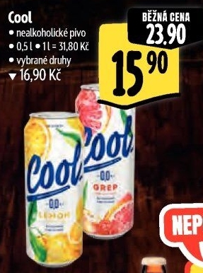 Nealkoholické pivo ochucené Staropramen Cool