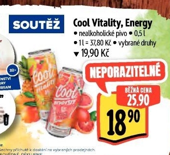 Nealkoholické pivo ochucené Staropramen Cool+