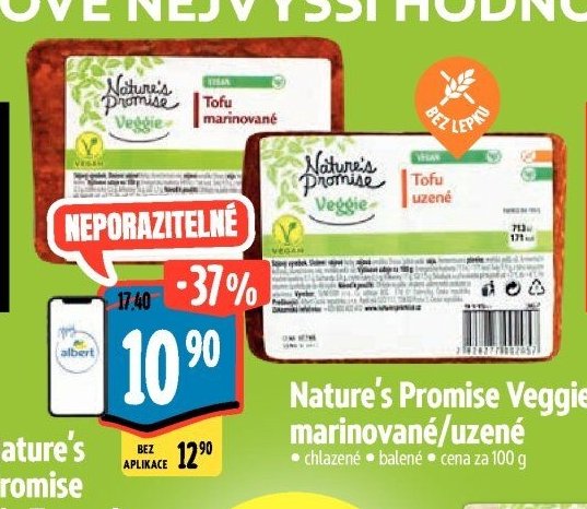Nature's Promise Veggie Tofu marinované/uzené