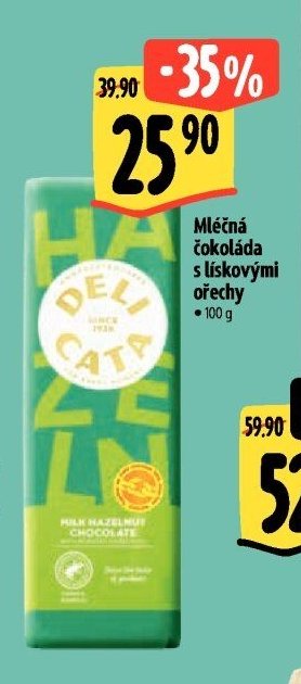 Mléčná čokoláda s lískovými ořechy