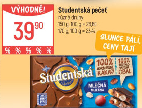 Čokoláda Studentská pečeť Orion