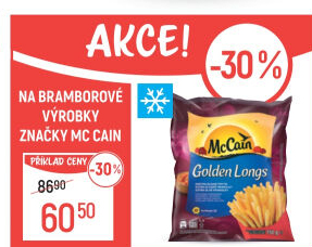 Hranolky mražené Golden Longs McCain