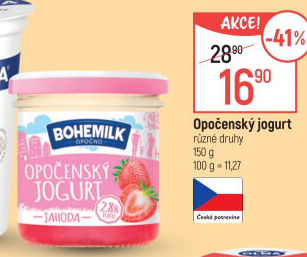 Jogurt ochucený Opočenský Bohemilk