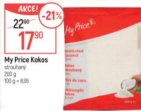Kokos strouhaný My Price