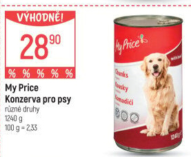 Konzerva pro psy My price