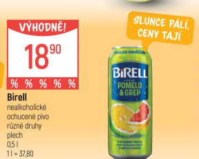 Nealkoholické pivo ochucené Birell