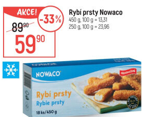 Rybí prsty předsmažené mražené Nowaco