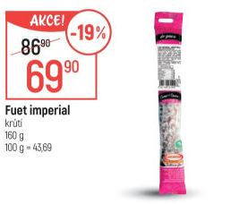 Salám krůtí Fuet imperial Carchelejo