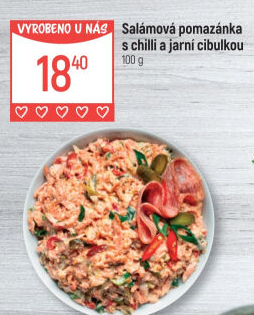 Salámová pomazánka s chilli a jarní cibulkou Globus