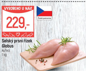 Selský kuřecí prsní řízek Globus