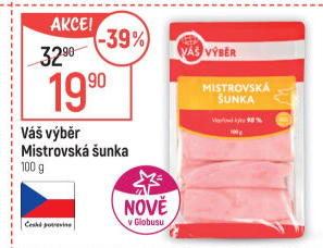 Šunka dušená Mistrovská Váš Výběr