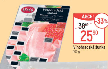 Šunka vinohradská nejvyšší jakosti LE&