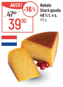 Sýr Rebelz stará gouda 48%