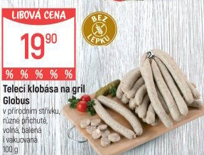Telecí klobása na gril Globus