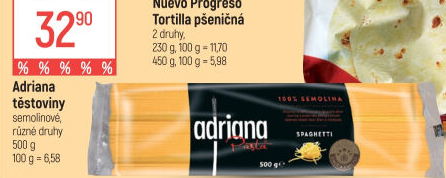 Těstoviny semolinové Adriana