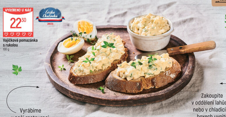 Vajíčková pomazánka s rukolou Globus