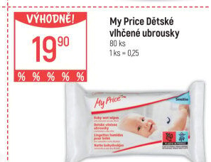 Vlhčené ubrousky dětské My Price