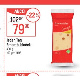 Jeden Tag Ementál bloček