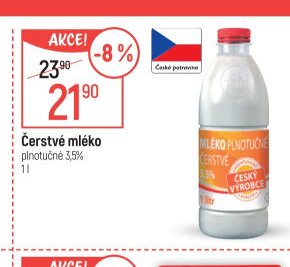 Čerstvé mléko plnotučné