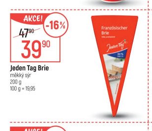 Jeden Tag Brie měkký sýr