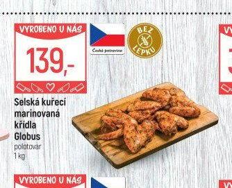 Selská kuřecí marinovaná křídla Globus