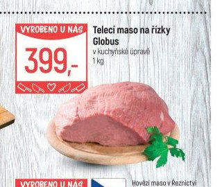 Telecí maso na řízky Globus